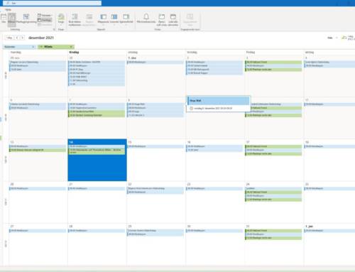 Slik ser du flere Outlook kalendere i samme visning som en kalender.